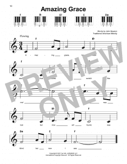 page one of Amazing Grace (Super Easy Piano)