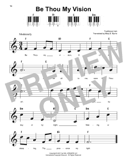 page one of Be Thou My Vision (Super Easy Piano)