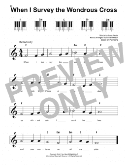 page one of When I Survey The Wondrous Cross (Super Easy Piano)