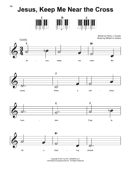 page one of Jesus, Keep Me Near The Cross (Super Easy Piano)