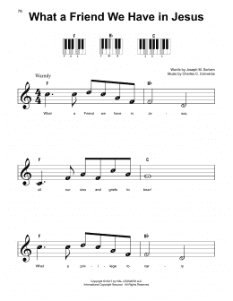 page one of What A Friend We Have In Jesus (Super Easy Piano)
