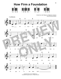page one of How Firm a Foundation (Super Easy Piano)