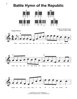 page one of Battle Hymn Of The Republic (Super Easy Piano)
