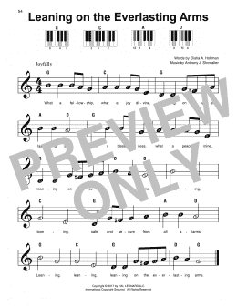 page one of Leaning On The Everlasting Arms (Super Easy Piano)