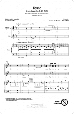 page one of Kyrie (SSA Choir)