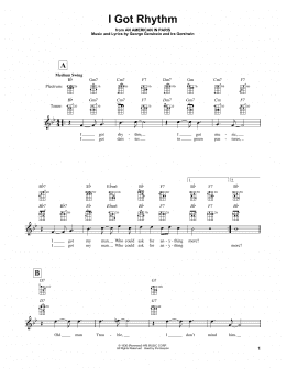 page one of I Got Rhythm (Banjo Tab)