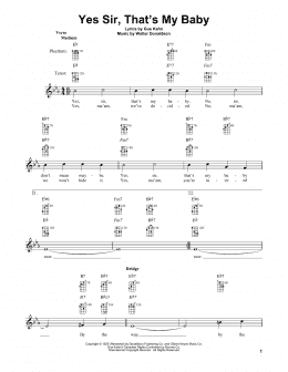 page one of Yes Sir, That's My Baby (Banjo Tab)