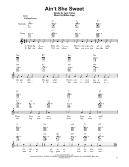 page one of Ain't She Sweet (Banjo Tab)