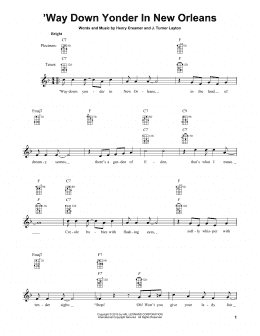page one of 'Way Down Yonder In New Orleans (Banjo Tab)