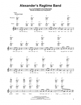 page one of Alexander's Ragtime Band (Banjo Tab)