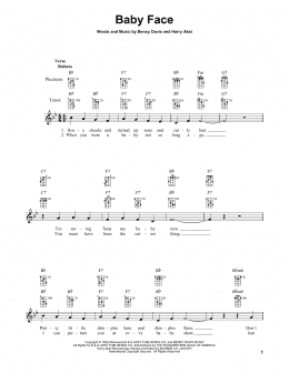 page one of Baby Face (Banjo Tab)