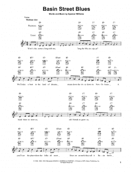 page one of Basin Street Blues (Banjo Tab)
