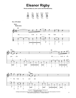 page one of Eleanor Rigby (Banjo Tab)