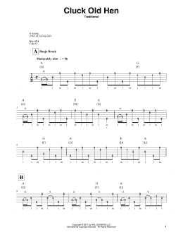 page one of Cluck Old Hen (Banjo Tab)