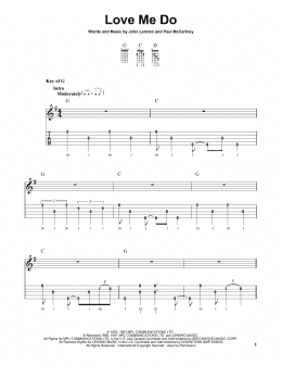 page one of Love Me Do (Banjo Tab)