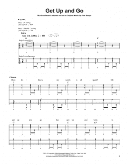 page one of Get Up And Go (Banjo Tab)