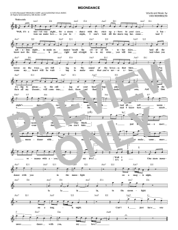page one of Moondance (Lead Sheet / Fake Book)