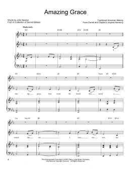 page one of Amazing Grace (Vocal Duet)