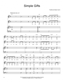 page one of Simple Gifts (Vocal Duet)