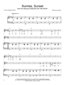 page one of Sunrise, Sunset (from Fiddler On The Roof) (Vocal Duet)