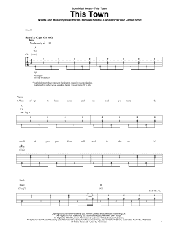 page one of This Town (Guitar Rhythm Tab)