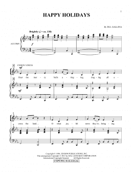 page one of Happy Holidays (Vocal Duet)