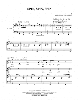 page one of Spin, Spin, Spin (Vocal Duet)