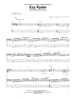 page one of Ezy Ryder (Bass Guitar Tab)
