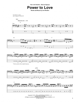 page one of Power Of Soul (Power To Love) (Bass Guitar Tab)