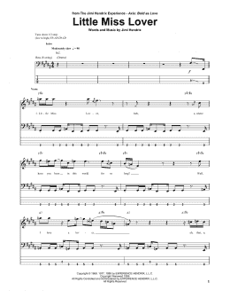 page one of Little Miss Lover (Bass Guitar Tab)