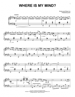 page one of Where Is My Mind? (Piano Solo)