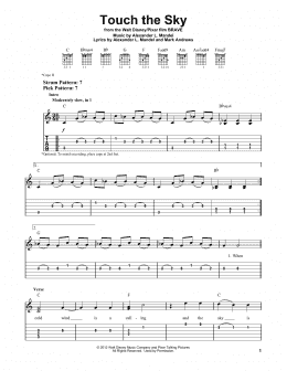 page one of Touch The Sky (From Brave) (Easy Guitar Tab)