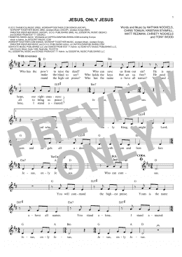 page one of Jesus, Only Jesus (Lead Sheet / Fake Book)
