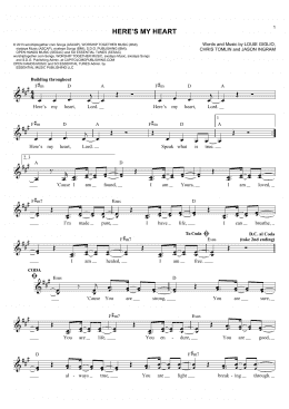 page one of Here's My Heart (Lead Sheet / Fake Book)