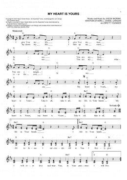 page one of My Heart Is Yours (Lead Sheet / Fake Book)