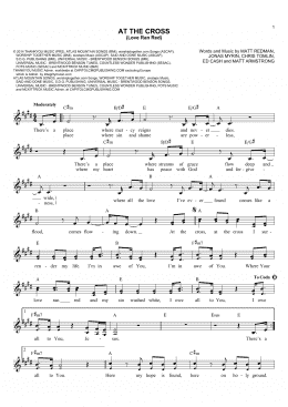 page one of At The Cross (Love Ran Red) (Lead Sheet / Fake Book)