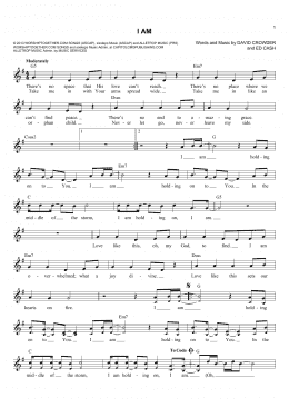 page one of I Am (Lead Sheet / Fake Book)