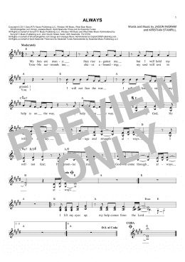 page one of Always (Lead Sheet / Fake Book)