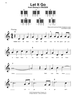 page one of Let It Go (from Frozen) (Super Easy Piano)