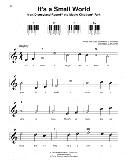 page one of It's A Small World (Super Easy Piano)