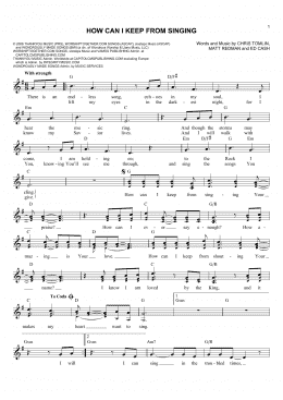 page one of How Can I Keep From Singing (Lead Sheet / Fake Book)