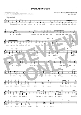 page one of Everlasting God (Lead Sheet / Fake Book)