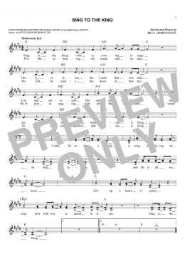 page one of Sing To The King (Lead Sheet / Fake Book)