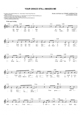page one of Your Grace Still Amazes Me (Lead Sheet / Fake Book)