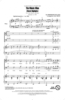 page one of The Music Man (Choral Highlights) (3-Part Mixed Choir)