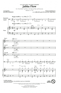page one of Jabba Flow (from Star Wars: The Force Awakens) (arr. Roger Emerson) (3-Part Mixed Choir)