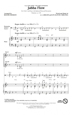 page one of Jabba Flow (from Star Wars: The Force Awakens) (arr. Roger Emerson) (2-Part Choir)