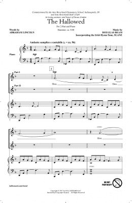page one of The Hallowed (2-Part Choir)