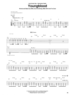 page one of Youngblood (Guitar Rhythm Tab)