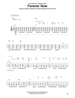 page one of Forever Now (Guitar Rhythm Tab)